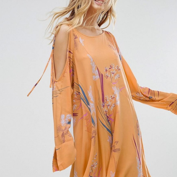 Free People Clear Skies Orange Dress - Picture 6 of 8